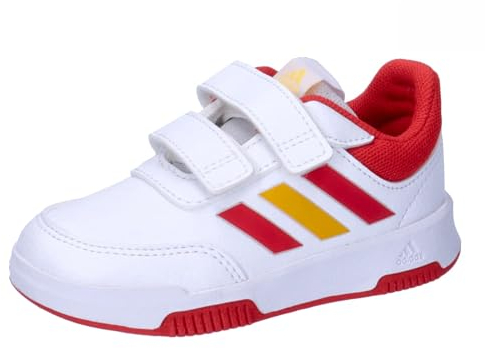adidas Tensaur Hook and Loop Shoes Laufschuhe, Footwear White/COLRED/COGOLD, 25 EU