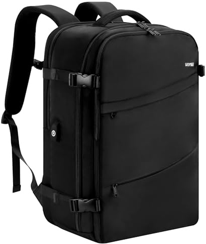 HOMIEE Reseryggsäck 40 L Ryggsäck Herr Laptop Ryggsäck 17,3 tum Stor Kapacitet Flygplan Ryggsäck Handbagage Vattentät Ryggsäckar Män Arbete Resor Universitet Skolan