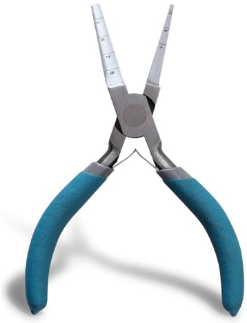 Yuecoom Quadratische Rite-Zange, 15,2 Cm, Runde Zange, Multifunktionale Drahtschlaufenzange Mit Skalen Für Die Herstellung von Kunsthandwerk Und Schmuck