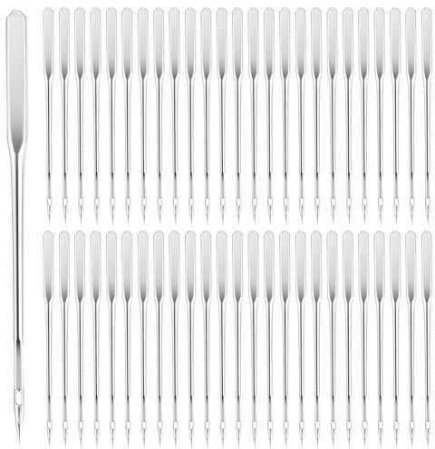 50 Piezas Agujas para Máquinas de Coser 90/14 Agujas para Máquinas de Coser Domésticas Agujas de Jersey Universales de Metal para la Mayoría de los Accesorios para Máquinas de Coser