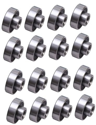 KITANDOVE 16pezzi Cuscinetti Per Ruote Skateboard Da Alta Velocità e Bassa Rumorosità Per Skateboard e Pattini Cuscinetti Integrati Nero