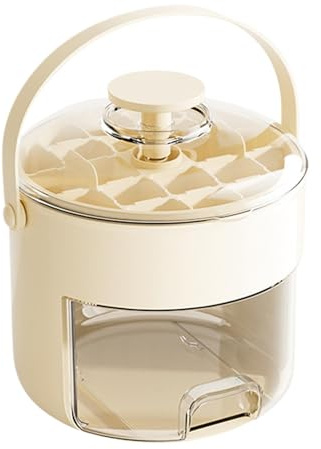 Molde para hacer hielo, bandeja de molde de hielo de gran capacidad con contenedor, herramientas especiales de alimenticio para bebidas, vodka, tequila, whisky, cócteles