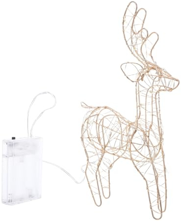 IMIKEYA Adornos Luminosos De Alce Dorado Escultura De Reno De Metal Minimalista Para Decoración Navideña Exhibición De Reno Para Centro De Mesa