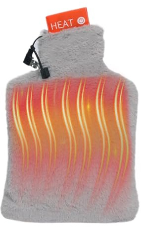 Borsa 'Acqua Calda Elettrica - 3 Livelli Elettrico Ricaricabile USB Morbido e Termico Invernale - Piastra Riscaldante per Acqua Calda,Per Casa Inverno Scuola All'aperto Viaggi Hotel