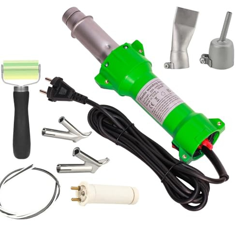Pistola ad aria calda in plastica, 1600 W, per saldatura ad aria calda, in PVC, con illuminazione a LED