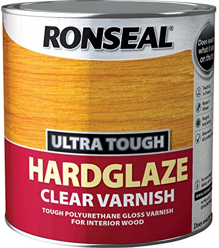 Ronseal UTVHG25L 2.5L Ultra Tough Hardglaze Internal Clear Gloss Varnish