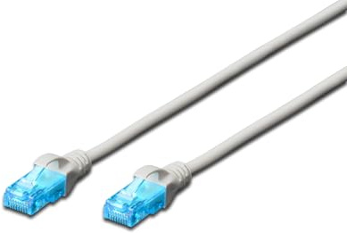 DIGITUS LAN Kabel Cat 5e – 7 m – U/UTP Ungeschirmt – 1 Gbit/s – 100 MHz – CCA Netzwerkkabel mit RJ45 – PVC-Mantel – AWG 26/7 – Kompatibel zu Cat6 und Cat5 – Grau