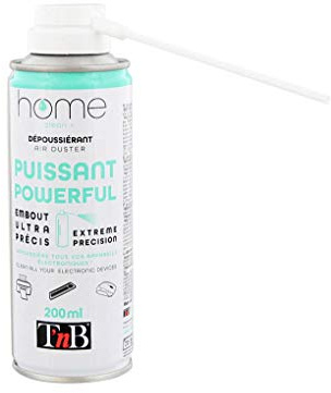 T’nB - Bombe Air Sec - Nettoyage Pc, Aerosol Dépoussiérant 200 mL, Air Comprimé Nettoyage Pc, Air Duster pour Matériel Informatique, Depoussierant Ordinateur, Soufflette Surpuissante - Butane