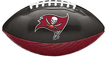 Wilson NFL CITY PRIDE American Football, Tampa Bay Buccaneers, Mixed Leather, For Recreational Players, Green/Red, WTF1523XBTB