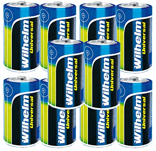 10 x Mono D Universal Wilhelm Alkaline Batterien LR20 1,5V