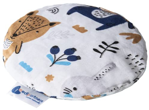 Medi Partners Bouillotte Noyau de Cerise Micro-onde Coussin Chauffant Micro Onde noyaux de cerise 15cm 180g 100% coton certifié Öko-Tex Chaleur thérapie par le froid de massage (Boho)