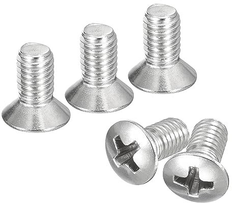 QUARKZMAN Tornillos para Máquina Cabeza Ovalada Phillips M5x10mm, 50uds Acero Inoxidable 304 con Cabeza Ligeramente Avellanada