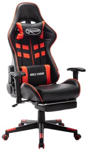 FUDUGEHMIOFWFJJ Lounge Sessel,XXL sitzsack,schaukelstuhl,Gaming-Stuhl mit Fußstütze Schwarz und Rot Kunstlederrelaxsessel,lesesessel,Sessel,stillsessel,