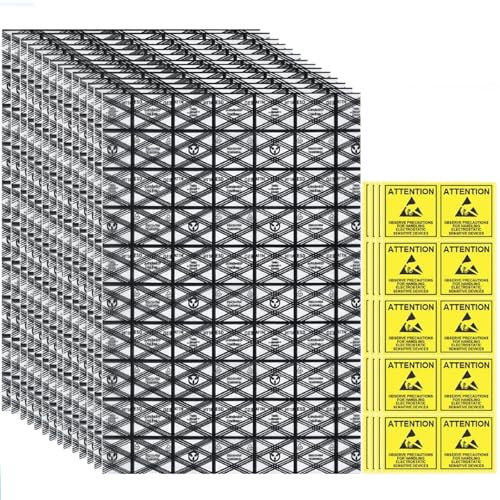 Antistatische Beutel, Abschirmbeutel, ESD Tüten, 20PCS mit 20 Aufkleber Antistatikbeutel mit Geöffneter Oberseite ESD-Abschirmung Antistatisches Staubbeutel für Festplatten Komponenten 30x40cm
