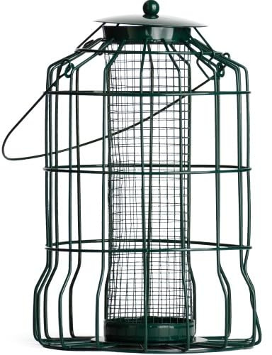 Squirrel-Proof Caged Nut Wild Bird Feeder – Deters Squirrels, Pigeons, and Doves – Ideal for Small Birds – Heavy-Duty Outdoor Garden Feeder (1)