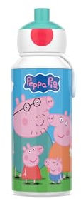 Mepal Gourde pop-up Campus - Bouteille d'eau - Bouteille anti-fuite pour l'école - Réutilisable - Sans BPA et passe au lave-vaisselle - 400 ml - Peppa Pig