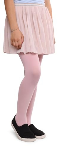 NOQ Leotardos Niña Maillot Ballet Niña Collant Bambina Caldi Eleganti Resistenti Para Danza Escuela Rosa 152/158 12-13 años