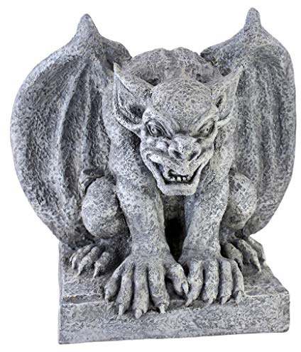 Design Toscano Gomorrah der Gargoyle Gothic-Dekostatue, Polyresin, steingrau, 28 cm
