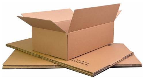Triplast 432x254x140mm Medium Single Wall 17x10x5.5 Shipping Mailing Postal Cardboard Boxes (Pack of 5)