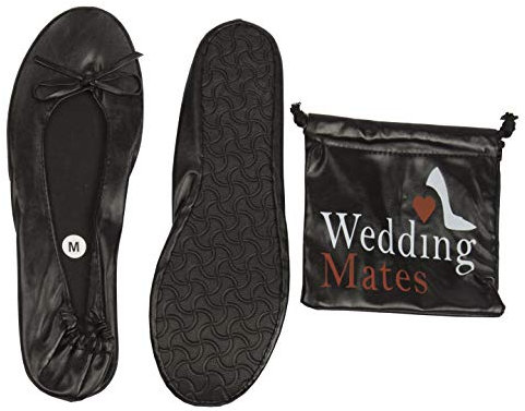 Wedding Mates After Party roll up Shoes (8-9, Black)