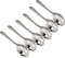 Cucchiaio da zucchero a forma di teschio, in acciaio inox 304, per dessert, tè, caffè, set da 6 (argento)