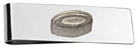 Ishockeypuck FT67 1,7 x 1,2 cm tillverkad av engelskt tenn på en fantastisk sedelklämma i krom publicerad av US Gifts för alla 2016 från Derbyshire Storbritannien, SILVER, Size.5.5 cm x2 cm, Modern