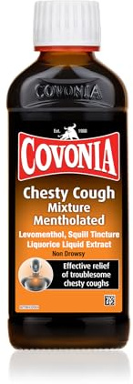 Covonia Chesty Cough Mixture mentholated 180ml effective relief of troublesome chesty cough