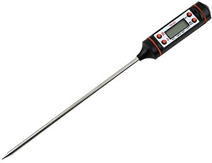 Termometro da Cucina Digitale Termometro per Alimenti Zucchero Termometro A Base di Carne Termometro Senza Fili BBQ Termometro di Carne Black