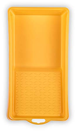 HARDY WORKING TOOLS 1x Farbwannen, Farbschale Breite 16cm, Länge 30cm, Lackierwanne für Wandfarbe, Malerzubehör, Kunststoff, gelb, A0146-220130