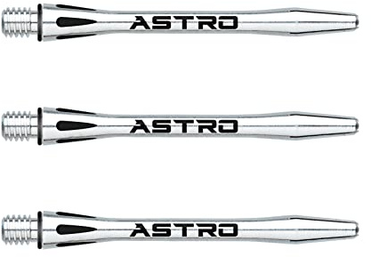 WINMAU Astro Medium Aluminium Dart Stems - 1 set per pack (3 shafts in total)