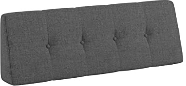 chilly pilley Palettenkissen Palettenauflage Schräg Geschnitten Gesteppt Palettenpolster Gartenkissen Garten Kissen Indoor Outdoorkissen Farben und Größen (Grau, 120x40x20/10cm)