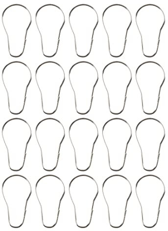 Gancio ad anello per tenda da doccia 20 pezzi in acciaio inossidabile per l'ordinamento e l'organizzazione