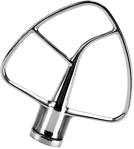 Flat Beater K45B Stainless Steel Attachment -Stainless Steel K45B Kitchen Mixer Paddle Attachment Perfectly Fit for 4.5 QT Tilt-Head Stand Mixer Beater K45SS by MIFLUS