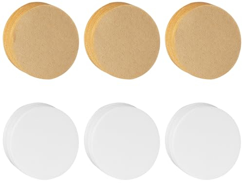 600 Piezas de Filtro Redondo para Café - Herramienta Portátil de Papel Microfiltro - Adecuado para Oficina, Cafetería (64 mm)