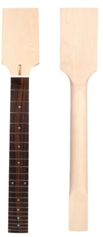 YoungMonic Unlackierter E-Gitarrenhals, 12 Saiten, breit, 22 Bünde, Ahorn, Palisander, Griffbrett, Paddelkopf, Gitarrenhals-Ersatz (22 Bünde)