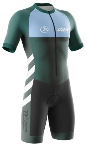 Triathlon Tri Costume, Combinaison De Triathlon pour Homme＋Professionnel De Compétition Rembourré,Plein Air Vêtements De Triathlon (TYP-2,M)