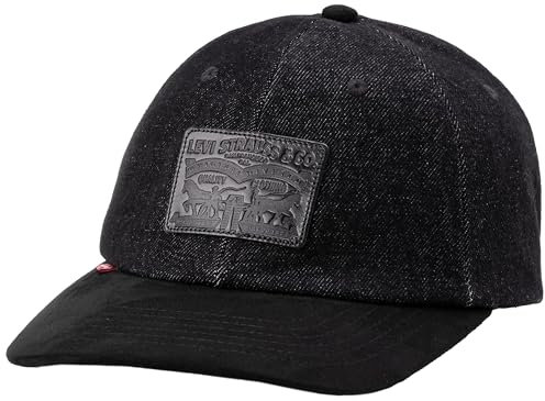 Levi's Herren Relaxed Dad Heritage Cap baseballmütze, Regular Black, UN
