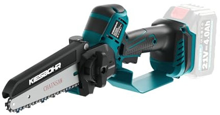 KIESBOHR 15cm Akku Astsäge CSE002, Kompatibel mit Makita 18V Akku, bürstenlose Mini Akku Kettensäge, Automatische Kettenschmierung (ohne Akku)