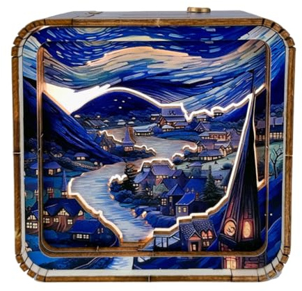 HFOANML Crafts & Puzzles: 3D Wooden Puzzle Night Light - DIY Wooden Puzzles for Adults - Wooden Puzzles 3D Night Light (style4)