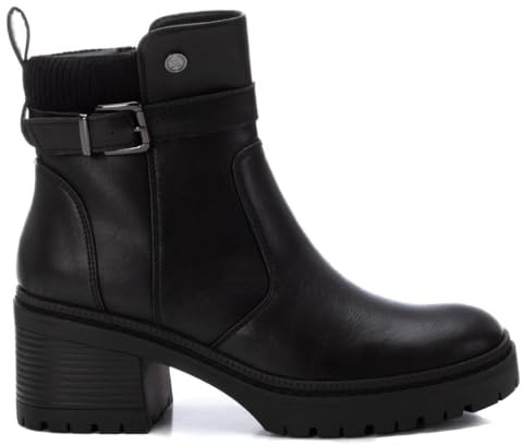 XTI - Botines casual Mujer Negro - Calzado Cómodo y Versátil - Moda casual - Modelo 14337101 (Talla 39)
