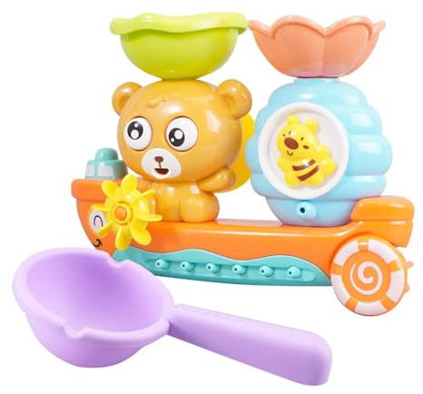 Bear Bathtub Toys for Babies, Bath Toys for Toddler, Baby Bath Toy for Boys Girls Gifts, To-ddler Toy for Boys Girls, Baby Sensory To-ys Water T-oys