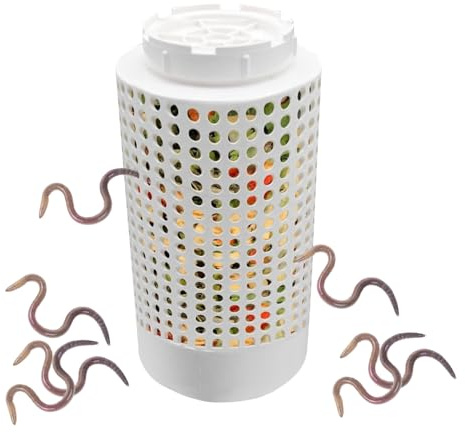 Cestino per compost, contenitore per vermicomposting, soluzione per rifiuti organici esterni, per gli appassionati di giardinaggio, manutenzione del e del laghetto dei pesci, 7,5