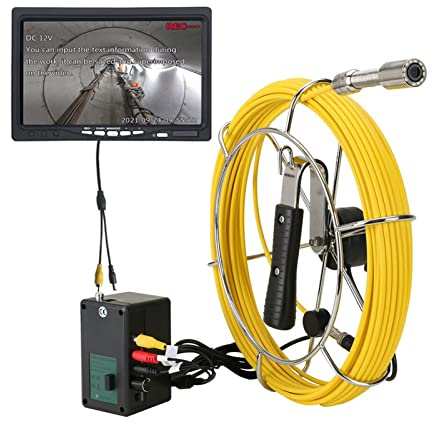 Endoscopio, Videocamera di ispezione del tubo delle fogne da 20 / 50m con tastiera 17mm 8 GB. Carta DVR IP68. Scarico for fognature for fognature Endoscopio industriale 7 (20m)