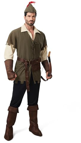 Spooktacular Creations Disfraz de Halloween para adulto, Robin Hood, talla L