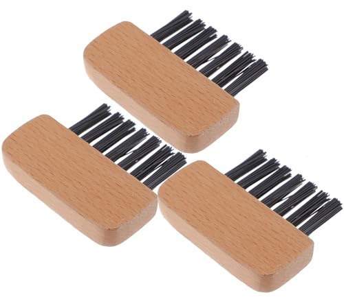 DINHEAROM Cepillo para Home Plate de Béisbol y Sóftbol Mango de Madera, Accesorio Deportivo Portátil para Árbitro, Set de 3 Piezas para Limpieza Profesional de Bases