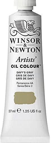 Winsor & Newton 1214217 Artists Ölfarbe - 37ml Tube, Künstler - Ölfarbe mit höchstmöglicher Pigmentierung, höchste Lichtechtheit - Davy's Grau