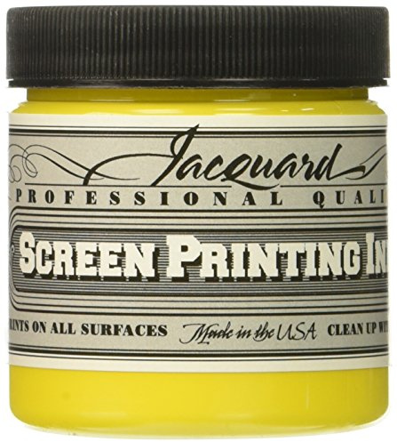 Jacquard screentryck bläck, ogenomskinlig gul, 113 ml