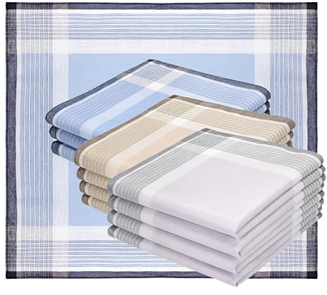 Betz 12 Stück Herren Stoff Taschentücher Set Größe 40x40 cm 100% Baumwolle - Prime Dessin 5