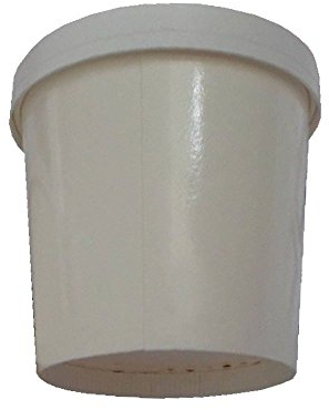 Coupelle blanche 500 cc en carton récipient thermique + couvercle pour aliments Ice Crème Cup (200)
