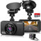 ORSKEY Dash Cam Doppia Telecamera per Auto e Scheda 32GB SD inclusa 1080P Full HD Videocamera Dashcam 170° con Registrazione Loop e Sensore-G